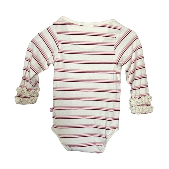 Ruffle Butts Red and White Striped Bodysuit - Picture 3 of 5